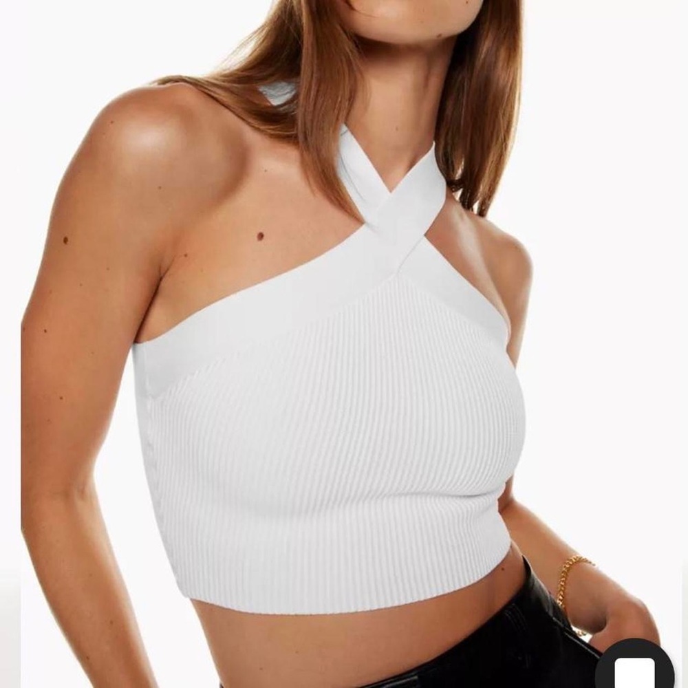 Sculpt Knit Criss Cross Cropped Tank Size Medium